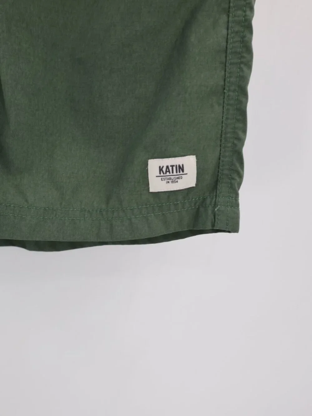 Katin Swim Trunks Mens Small Mesh Lined Striped Nylon Drawstring Elastic Waist